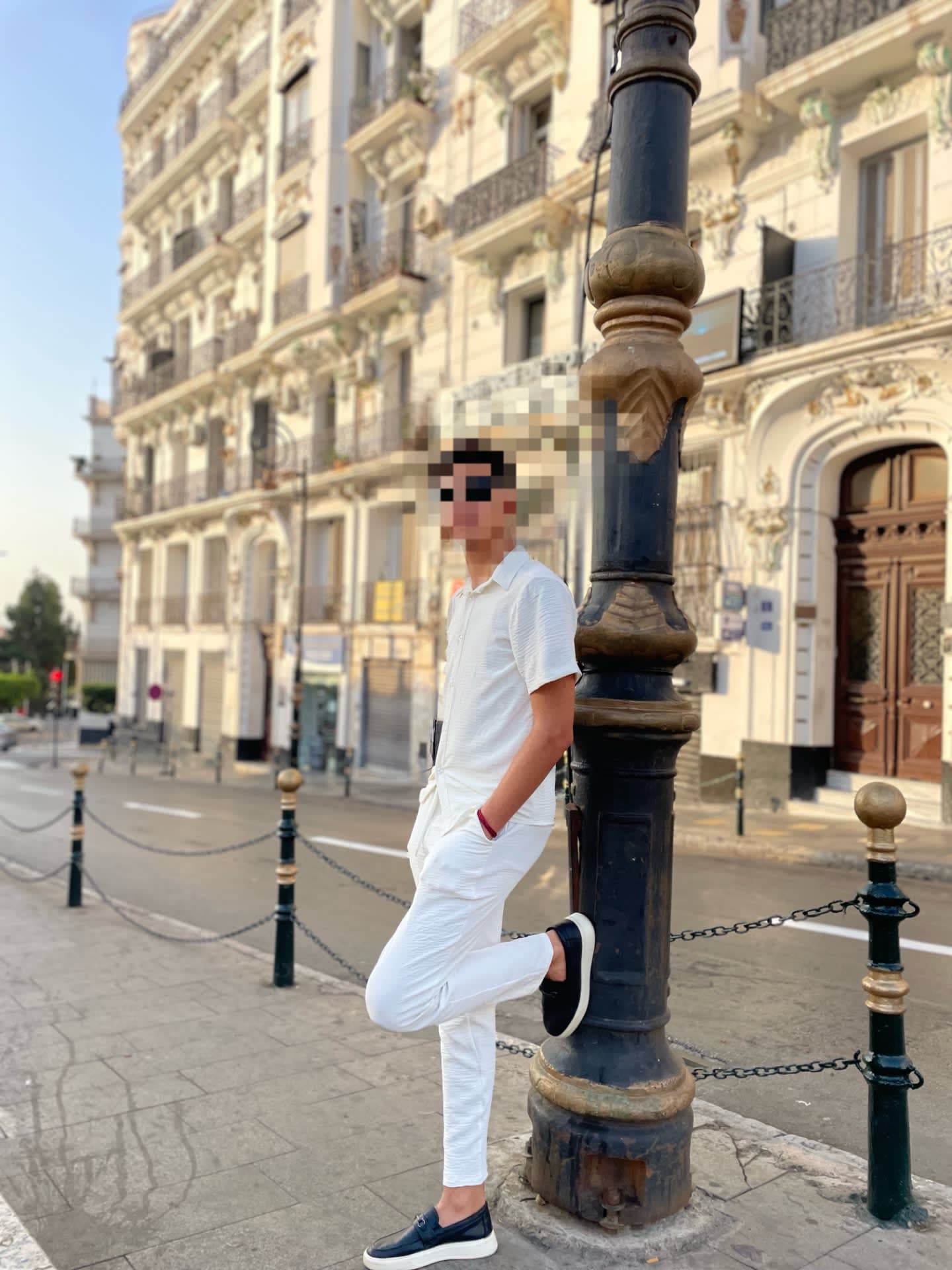 Ensemble homme - blanc & beige  4