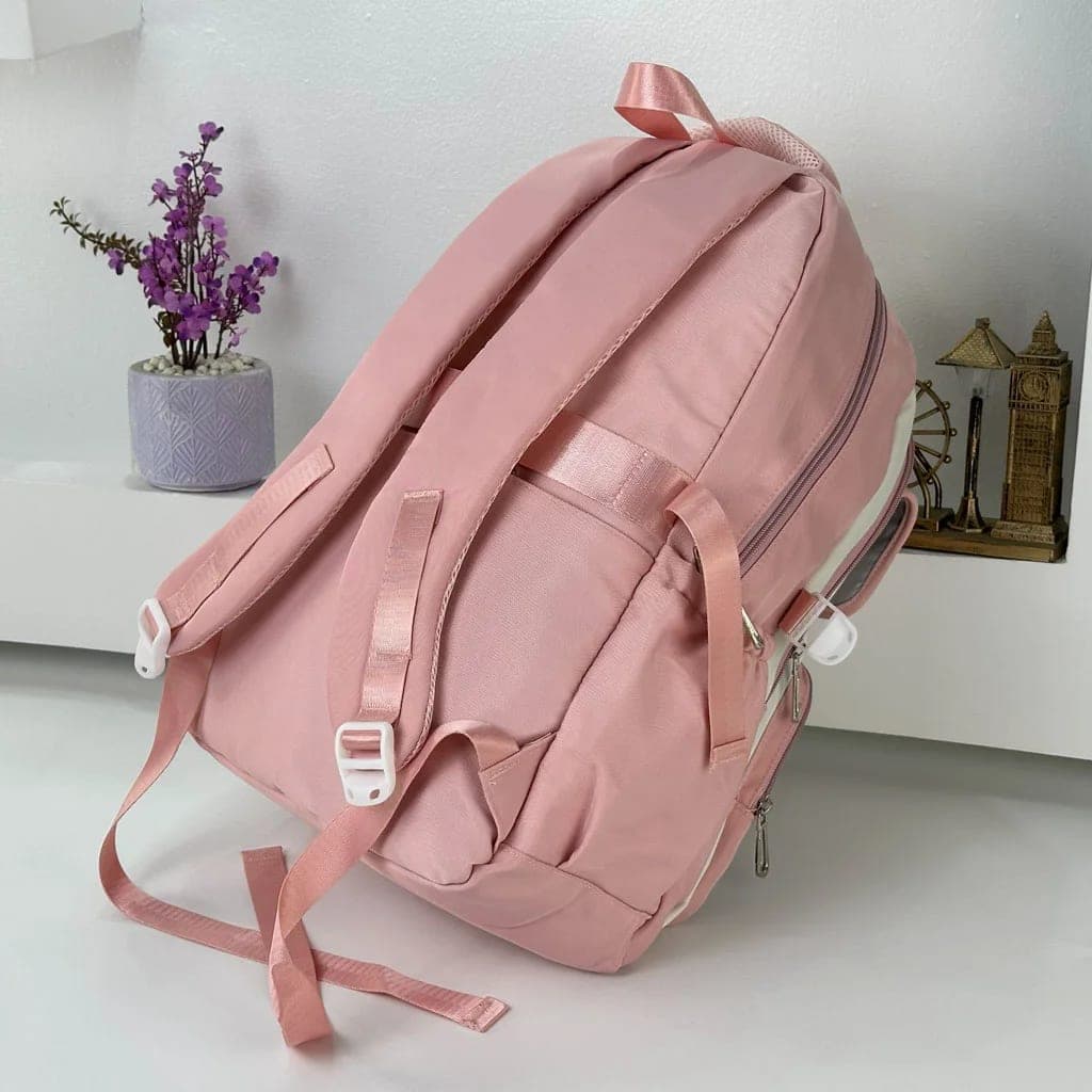 Sac à Dos Scolaire pour Enfants Style Kawaii BoShiKai Rose – حقيبة ظهر مدرسية للأطفال وردي 5