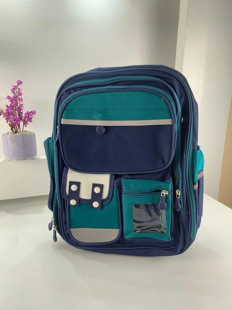 Sac à Dos Enfant pour École primaire de Haute Qualité Bleu et Vert – حقيبة ظهر مدرسية للأطفال أزرق وأخضر 2