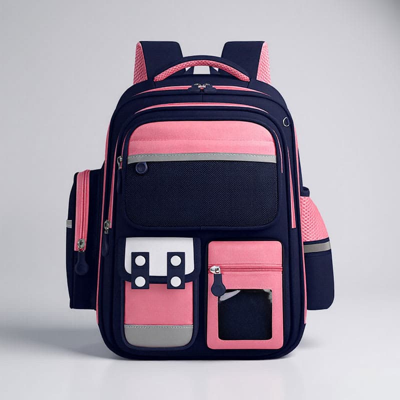 Sac à Dos Enfant pour École primaire de Haute Qualité Bleu et Rose – حقيبة ظهر مدرسية للأطفال أزرق ووردي 5