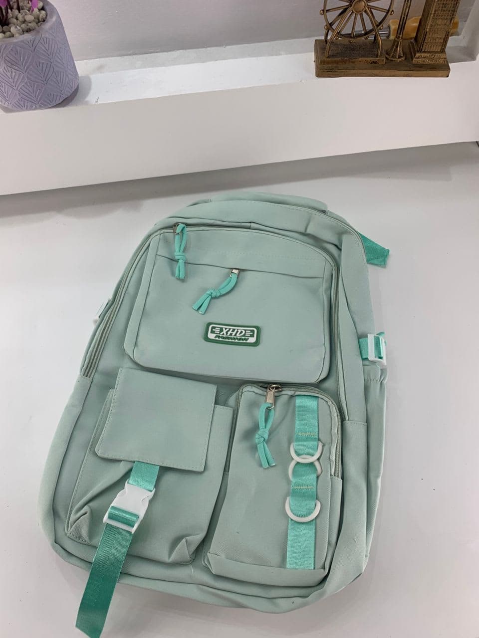 Sacs à dos d’école Style Décontracté XHD Vert- حقيبة ظهر مدرسية أخضر 5