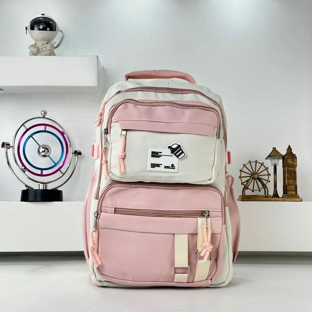 Sacs à dos d’école Style Décontracté Milkshake Rose – حقيبة ظهر مدرسية وردي 2