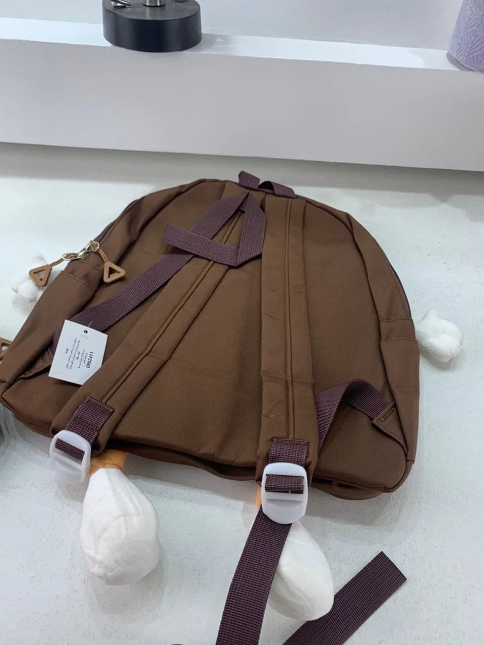 Ensemble de sacs d’école Kawai pour adolescents 3Pcs Language Marron – محفظة 3 قطع كاواي بني 6