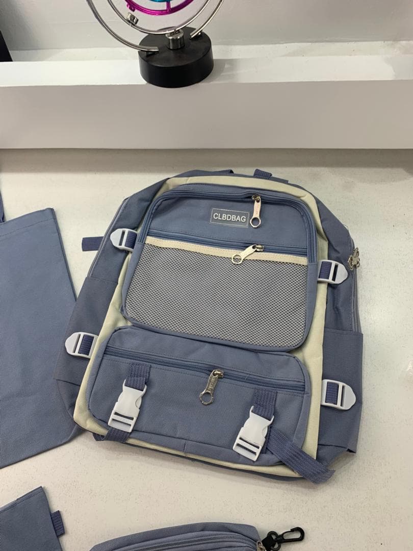 Ensemble de sacs d’école Kawai pour adolescents 4Pcs CLBD V3 Bleu – محفظة 4 قطع كاواي أزرق 6