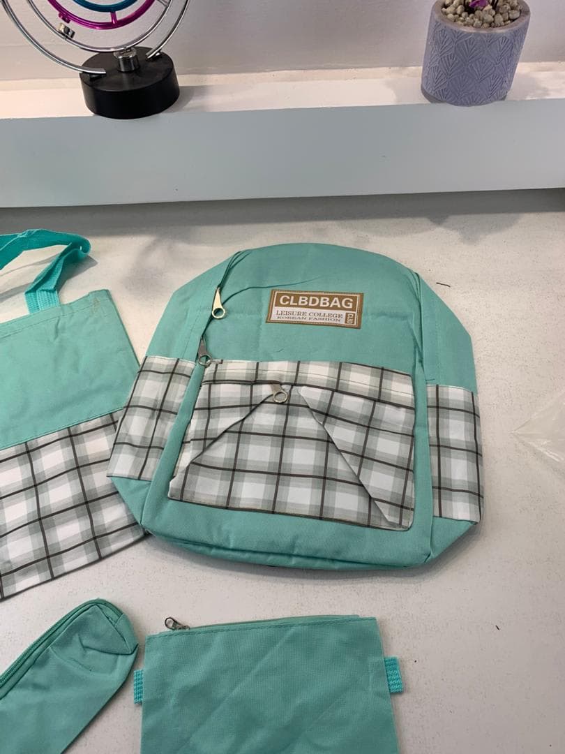 Ensemble de sacs d’école Kawai pour adolescents 4Pcs CLBD V4 Vert – محفظة 4 قطع كاواي أخضر 6