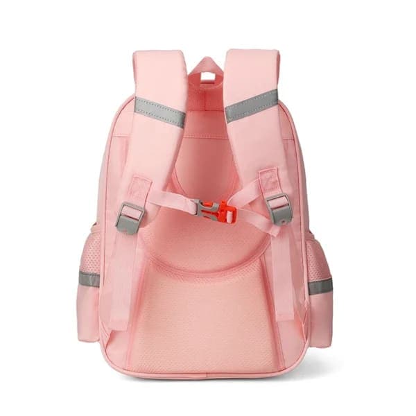 Sac à Dos Enfant Ludique avec Plusieurs Compartiment et un Peluche LM-5122 Rose – حقيبة ظهر للأطفال وردي 4