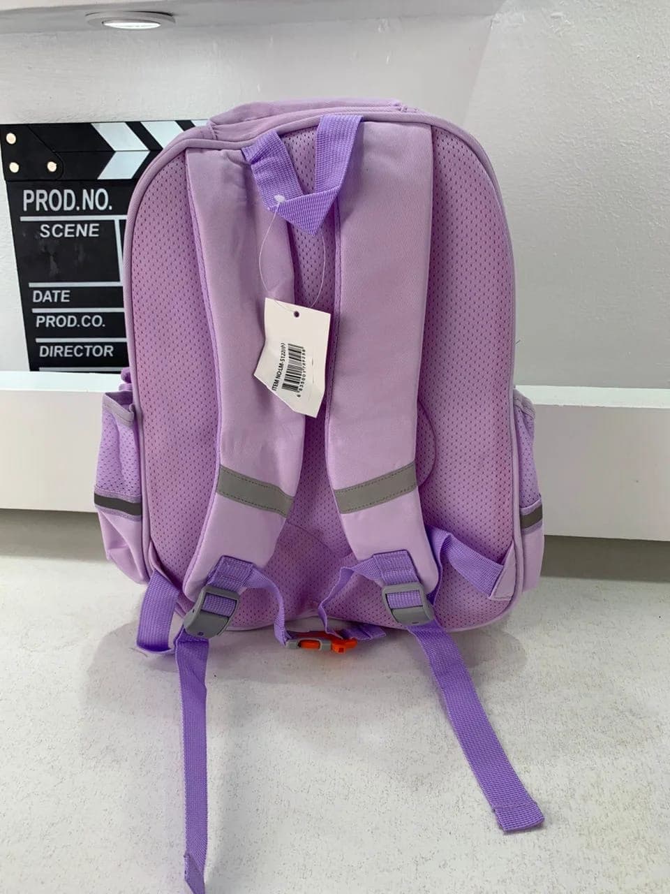 Sac à Dos Enfant Ludique avec Plusieurs Compartiment et un Peluche LM-5122 Mauve – حقيبة ظهر للأطفال بنفسجي 6
