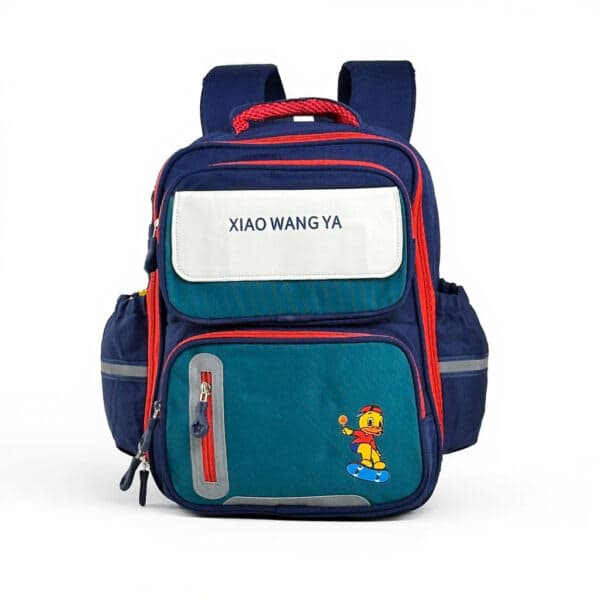 Sac à Dos Scolaire Orthopédique pour Enfants Xiao Wang Ya Bleu et Vert – محفظة مدرسية للأطفال أزرق وأخضر 2