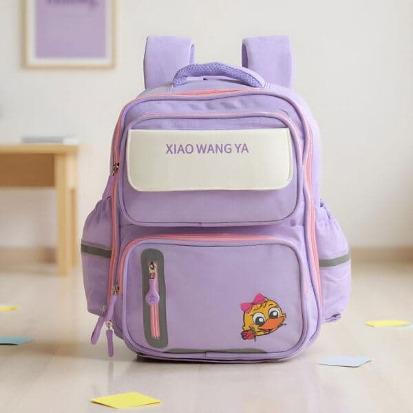 Sac à Dos Scolaire Orthopédique pour Enfants Xiao Wang Ya Mauve – محفظة مدرسية للأطفال بنفسجي 2