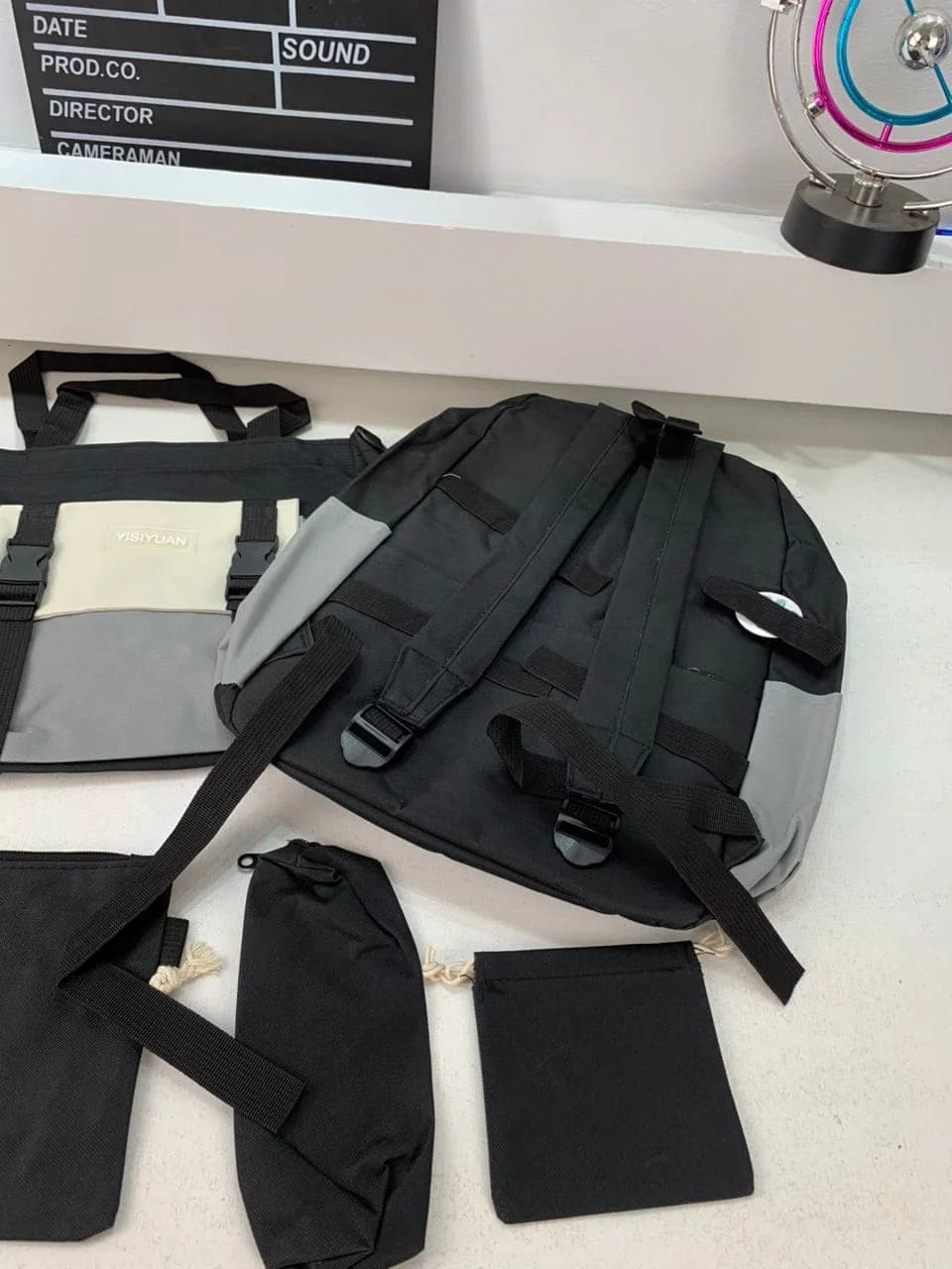 Ensemble de sacs d’école Kawai pour adolescents 5Pcs YISIYUAN Noir – محفظة 5 قطع كاواي أسود 6