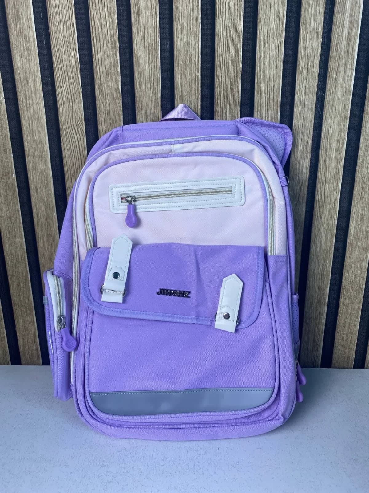 Sac à Dos Scolaire Style Kawaii Grand Volume Tissu Imperméable Mauve SACKDS08MV - حقيبة مدرسية بتصميم كاوايي 2