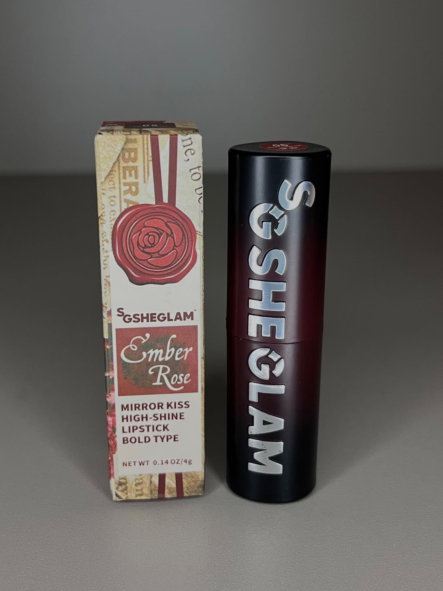 SHEGLAM Ember Rose Mirror Kiss High-Shine Lipstick