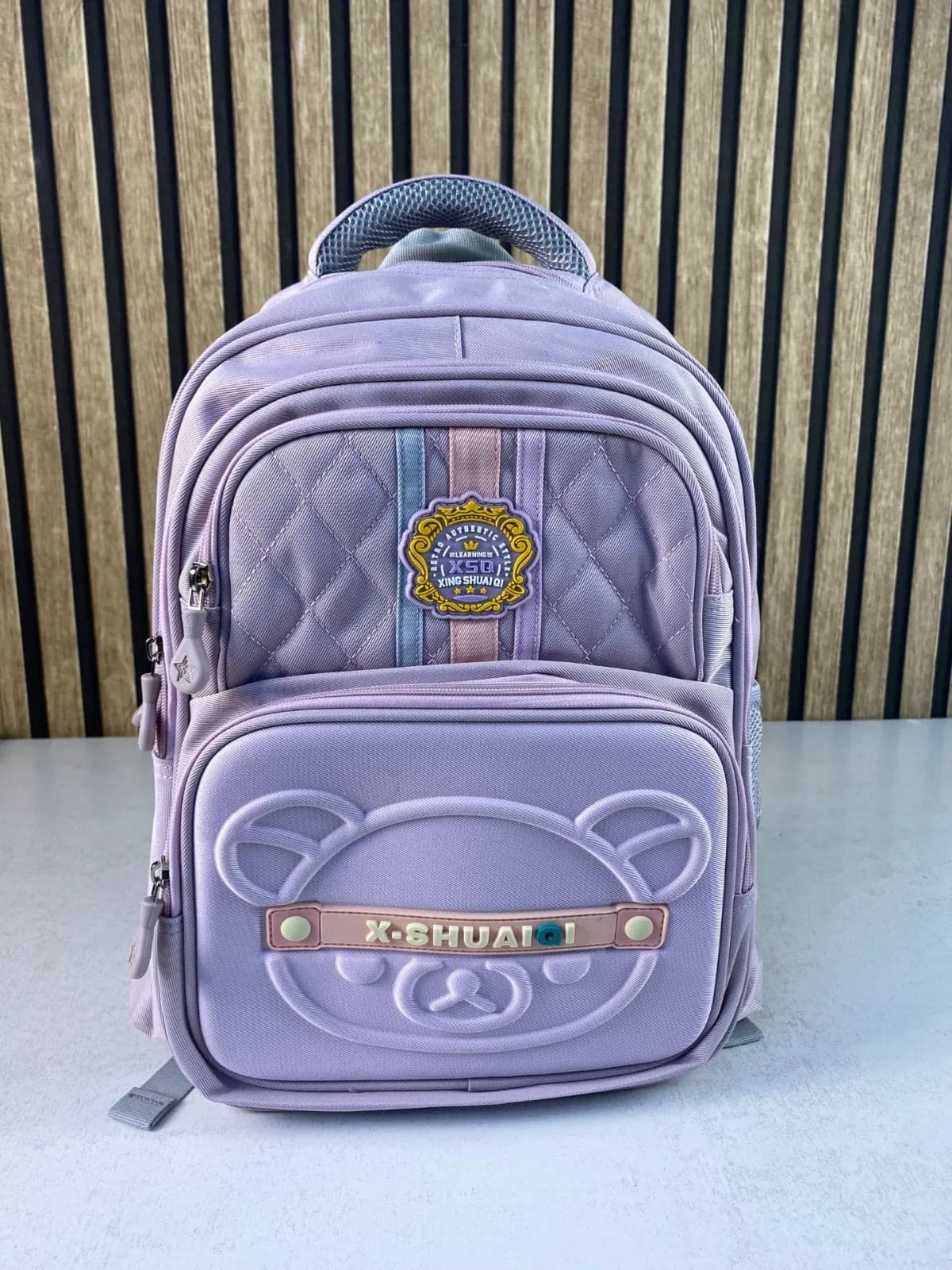 Sac à Dos Scolaire Style Kawaii Grand Volume Tissu Imperméable Mauve SACKDS18MV - حقيبة مدرسية بتصميم كاوايي 3