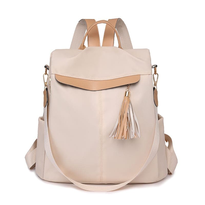 Sac à Dos Femme Élégant et Tendance Style Chic Couleur Beige SACKDS26BG - حقيبة ظهر نسائية عصرية بتصميم أنيق متعددة الاستخدامات 2