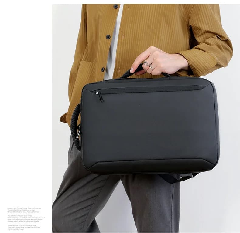 Sac à Dos Business Voyage pour Homme Convertible en Sac à Main Poche Extensible Noir SACHM01N - حقيبة ظهر للرجال متعددة الاستخدامات للكمبيوتر المحمول 2