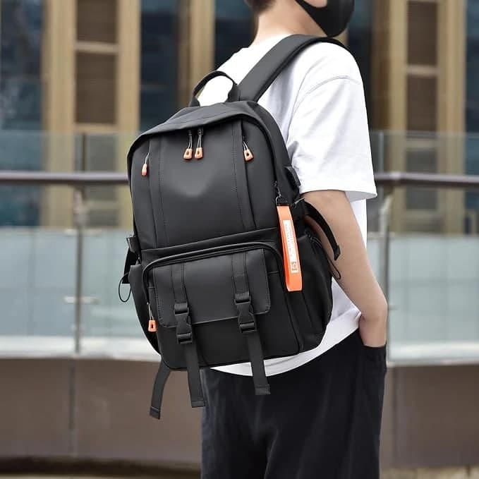 Sac à Dos Ergonomique et Imperméable Port USB Intégré Noir SACHM02N - حقيبة ظهر متعددة الوظائف للعمل والسفر مع منفذ شحن