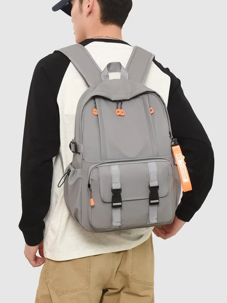 Sac à Dos Ergonomique et Imperméable Port USB Intégré Gris SACHM02G - حقيبة ظهر متعددة الوظائف للعمل والسفر مع منفذ شحن 3
