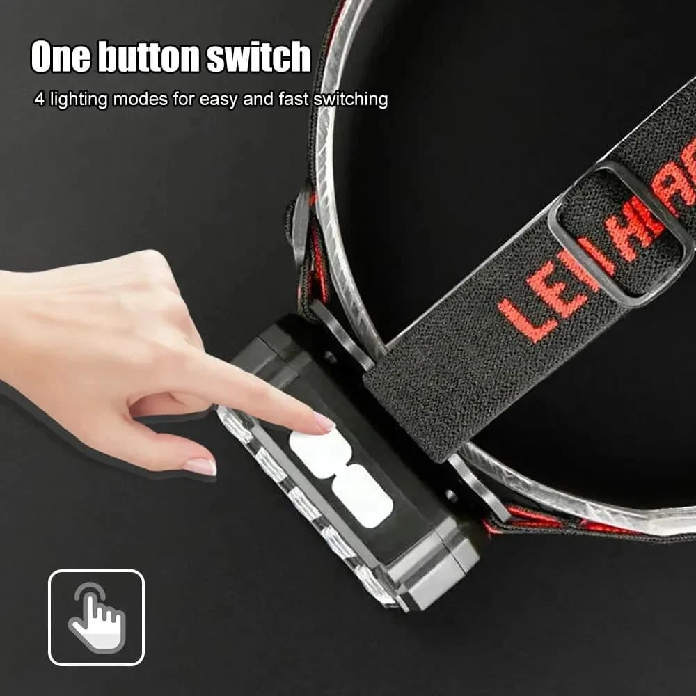 Lampe Frontale LED Rechargeable avec UV SQ-818-UV - مصباح الرأس القابل للشحن بإضاءة مزدوجة 6