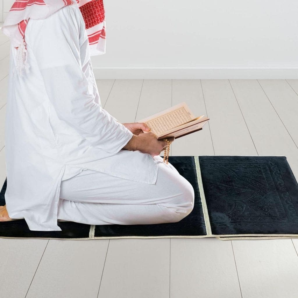 Tapis de Prière Sultan Pliable avec Dossier et Poche Arrière V2 – سجادة صلاة سلطان قابلة للطي مع مسند ظهر 4