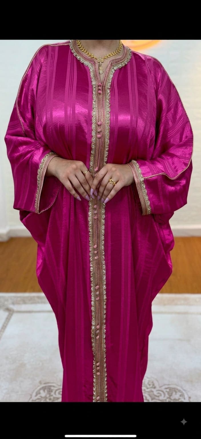 Chauve souris caftan Rose fushia  2