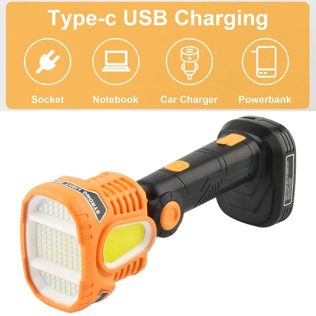 Lampe torche LED Rechargeable USB avec COB Lumière d’urgence – مصباح عالي السطوع 3