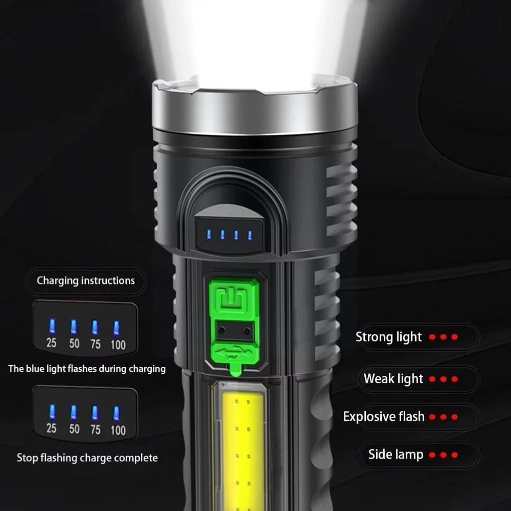 Lampe torche LED rechargeable Super lumineuse G5 4