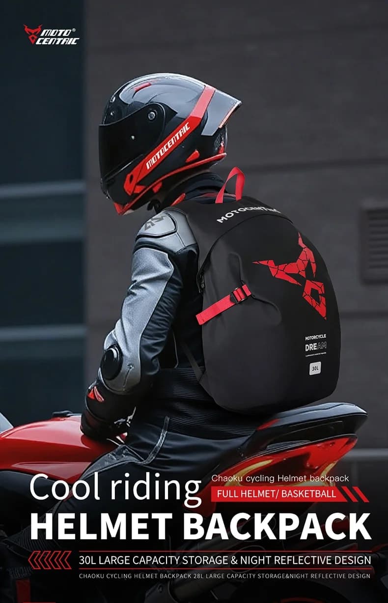 Sac à Dos MOTOCENTRIC pour Casque de Moto - حقيبة ظهر المخصصة لخوذة الدراجة النارية 3