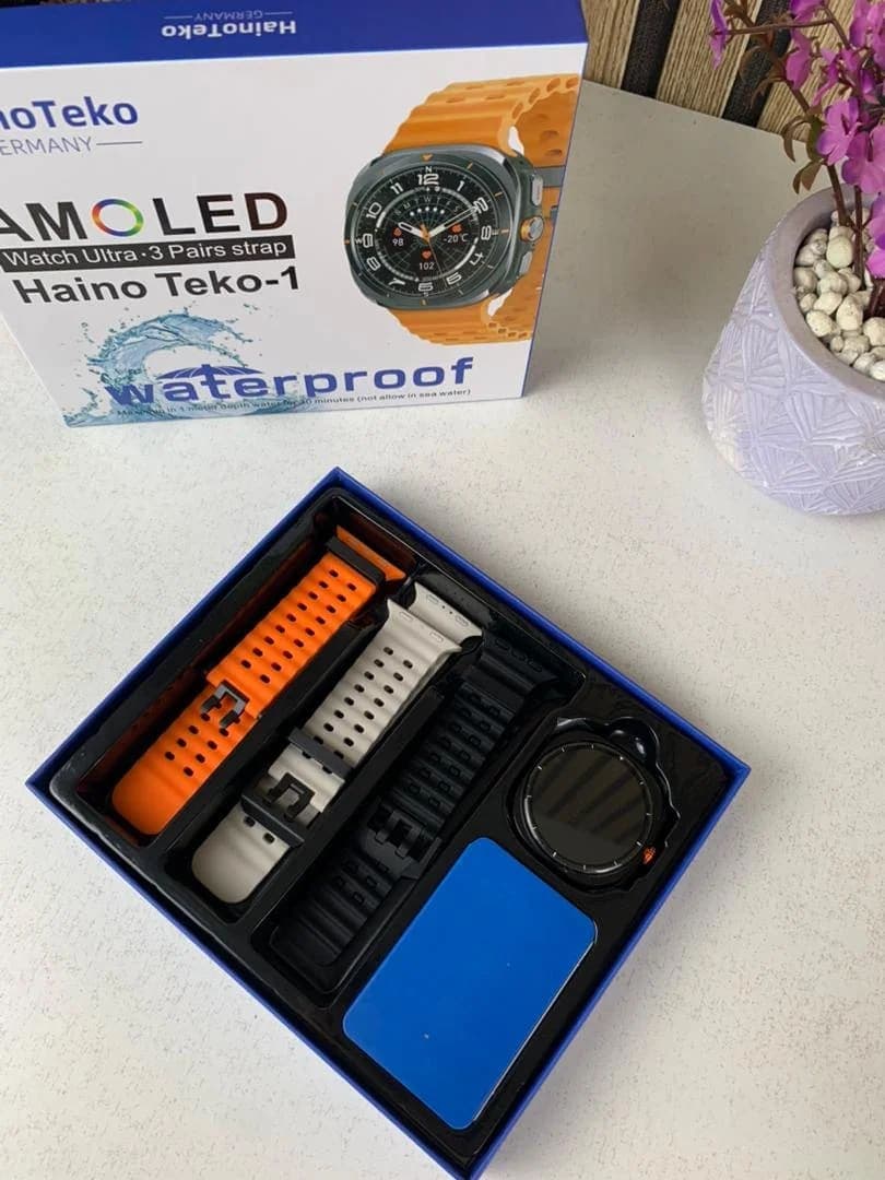 Smart Watch Haino Teko-1 Écran Amoled avec 3 Bracelets intégré – ساعة ذكية أصلية 3