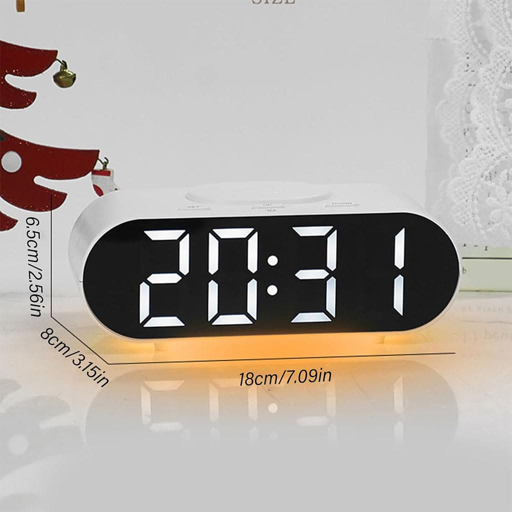 Horloge numérique LED et Chargeur Sans Fil GH9000 – ساعة منبه وشاحن لاسلكي 2
