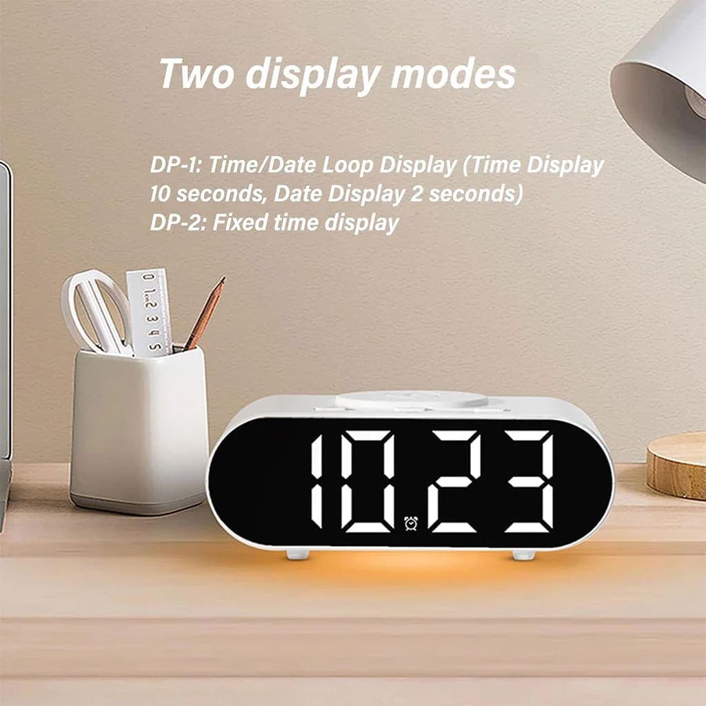 Horloge numérique LED et Chargeur Sans Fil GH9000 – ساعة منبه وشاحن لاسلكي 3
