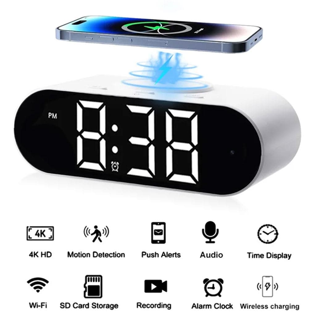 Horloge numérique LED et Chargeur Sans Fil GH9000 – ساعة منبه وشاحن لاسلكي 4