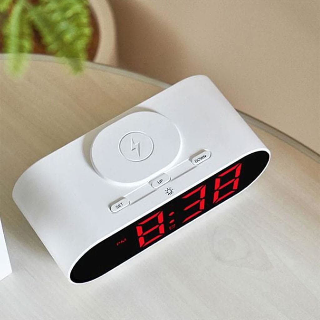 Horloge numérique LED et Chargeur Sans Fil GH9000 – ساعة منبه وشاحن لاسلكي 5