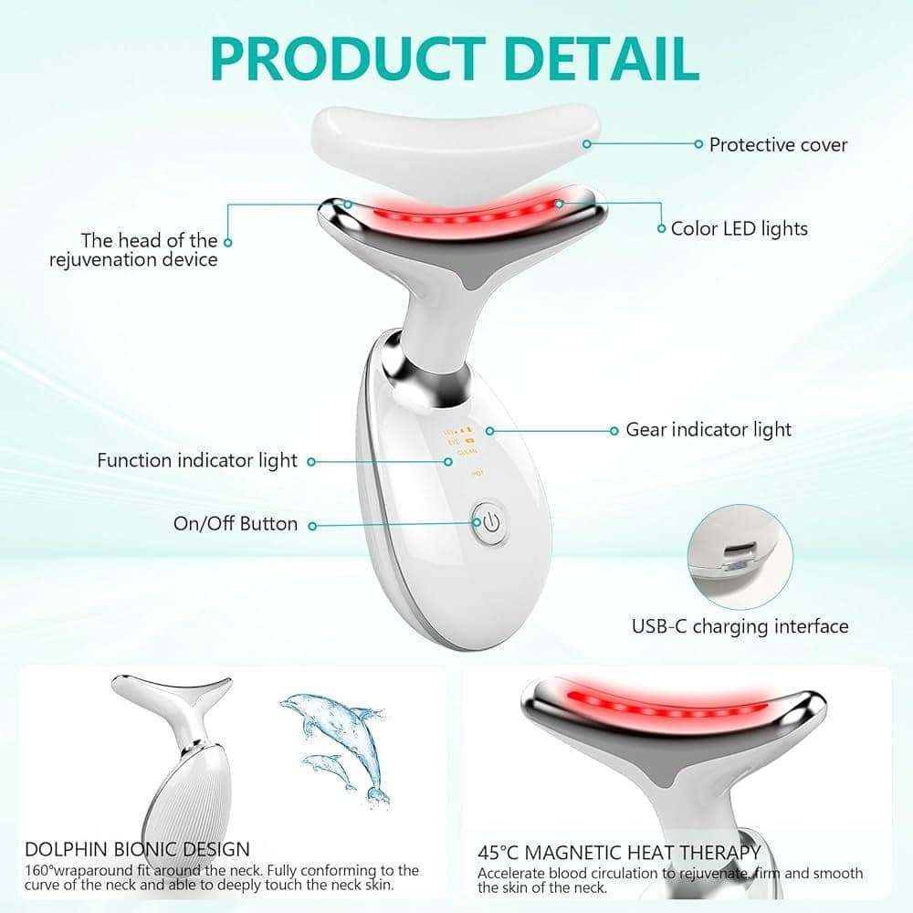 جهاز شد الرقبة والوجه بتقنية LED و Microcurrent – مدلك &amp;amp;quot;V-Face&amp;amp;quot; الاحترافي 2