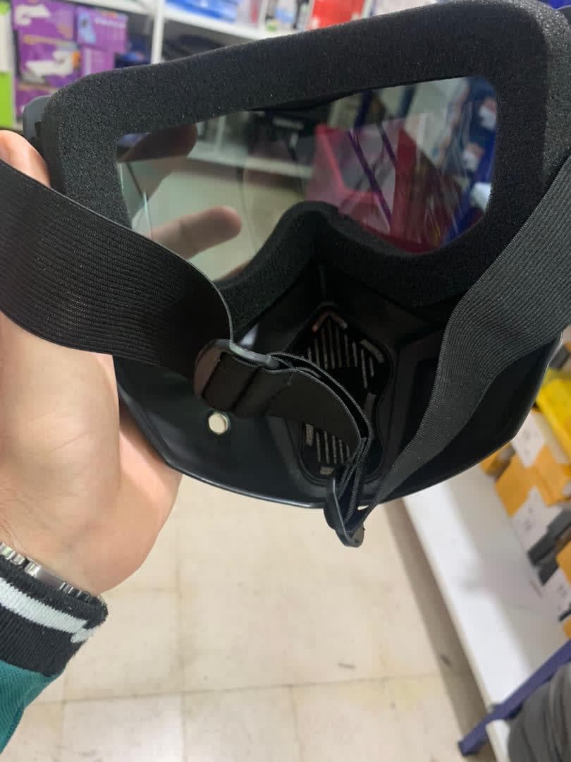 PACK Casque Moto avec Lunettes Amovibles + Gants Anti-dérapants avec conception d’amortissement 3