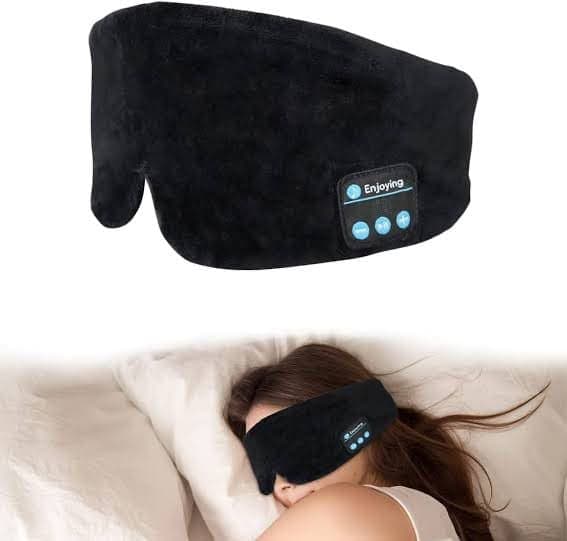 قناع النوم الذكي بتقنية بلوتوث (Bluetooth Sleep Mask) – عصابة رأس مريحة مع سماعات مدمجة لنوم عميق واسترخاء تام 4