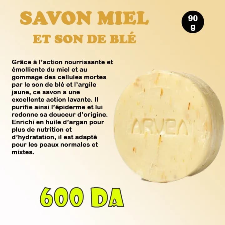 Savon miel et son de blé
