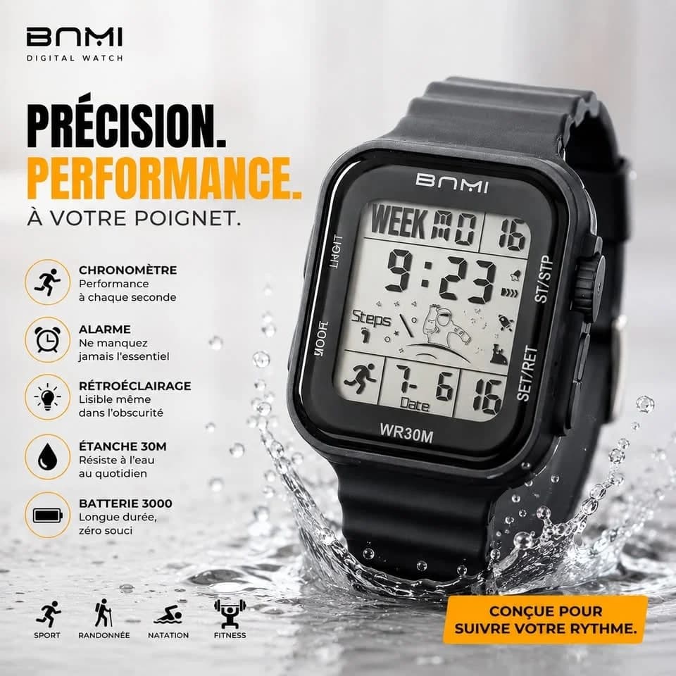 ساعة يد رقمية - montre numirique - watch dejetal