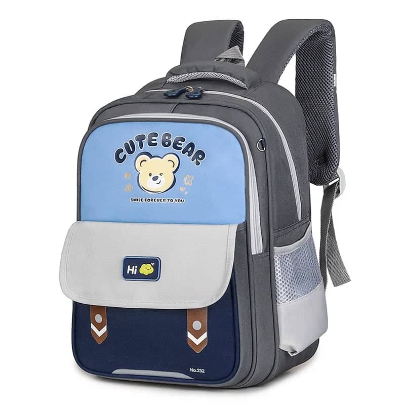 Sac à Dos Scolaire Enfant Motif Ours Cute Bear Design Ergonomique Bleu Ciel SACKDS28BC - حقيبة ظهر مدرسية للأطفال بتصميم الدب اللطيف