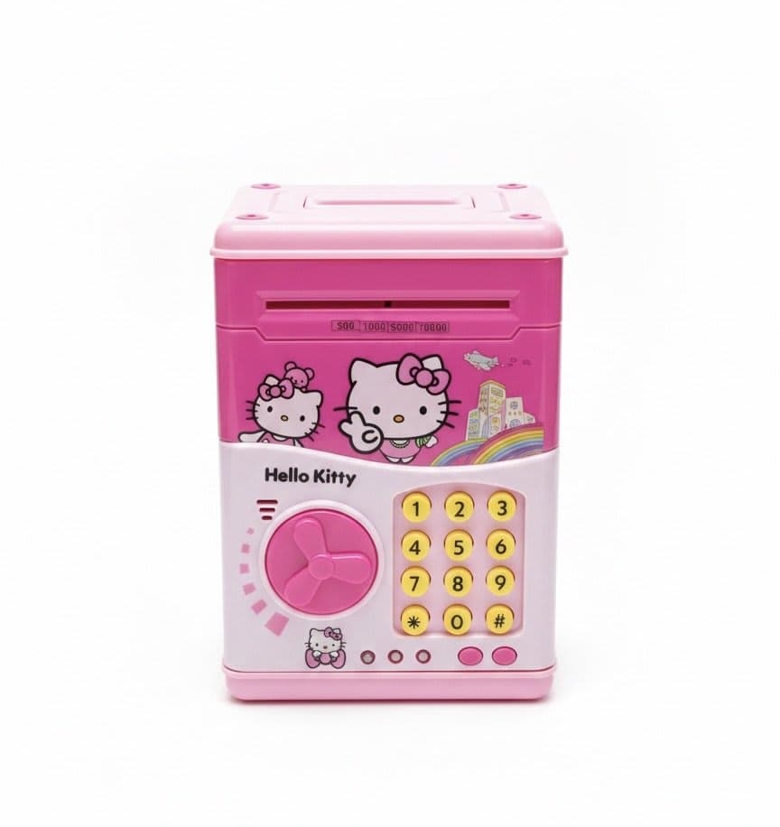 خزنة hello kitty الإلكترونية الذكية – حصالة تفاعلية برمز سري لتعليم الأطفال التوفير بكل سعادة