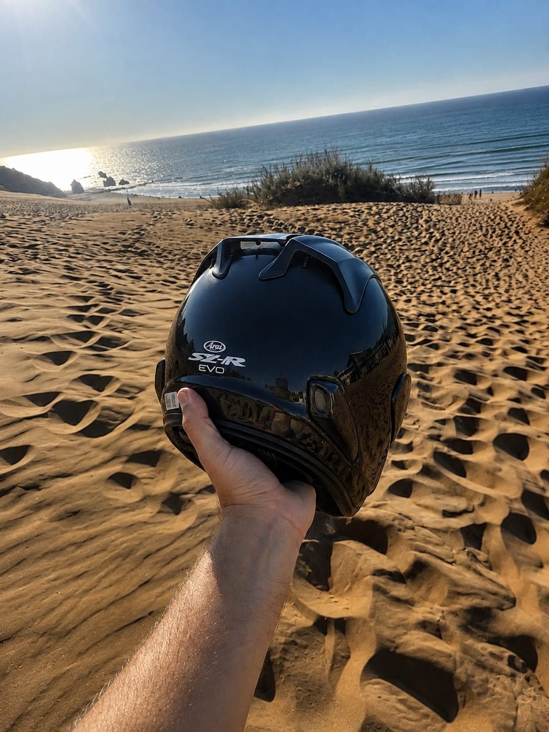 Casque arai evo- noir brillant