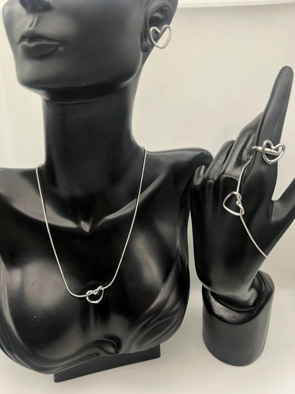 Parure coeur en acier inoxydable ❤️