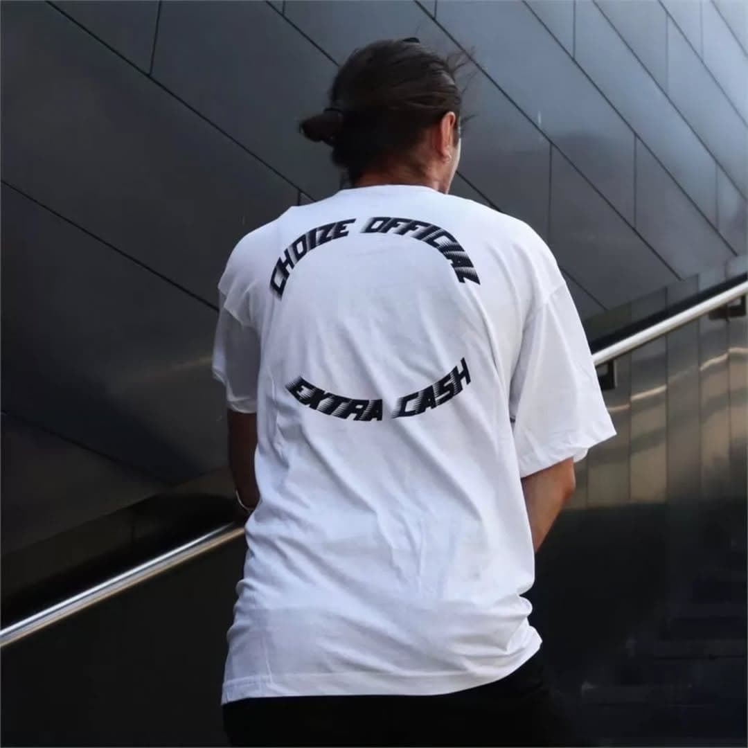 white T-SHIRT OVERSIZED CHOIZE 69