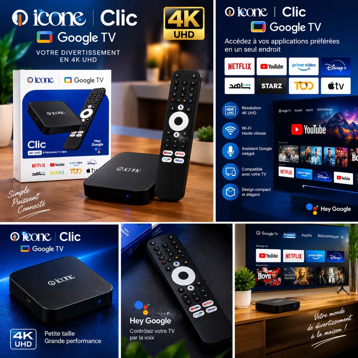 ICONE Clic Google TV 4K UHD