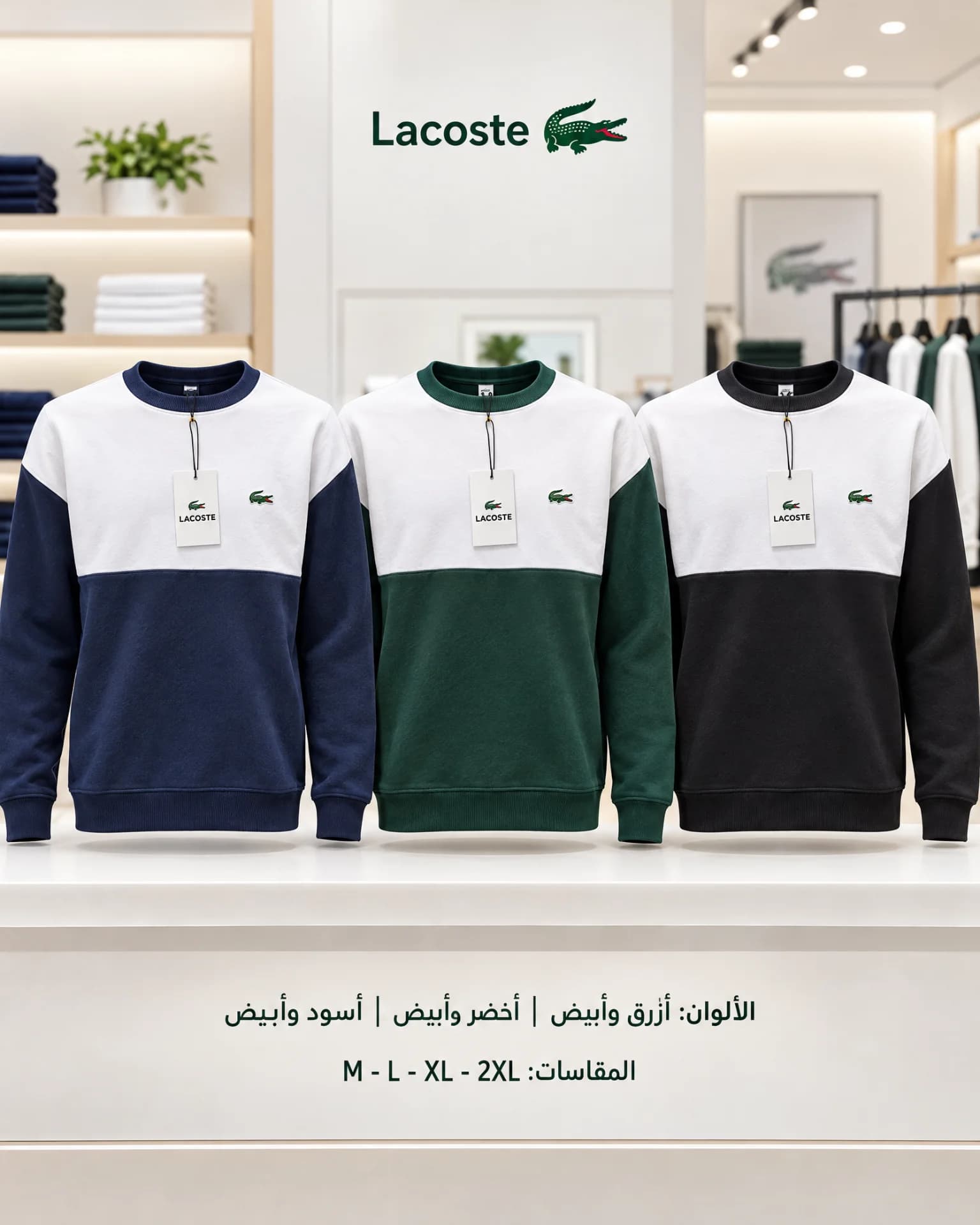 قميص شتوي فاخر (Sweatshirt) بتصميم كتل الألوان العصري - Top Mazel