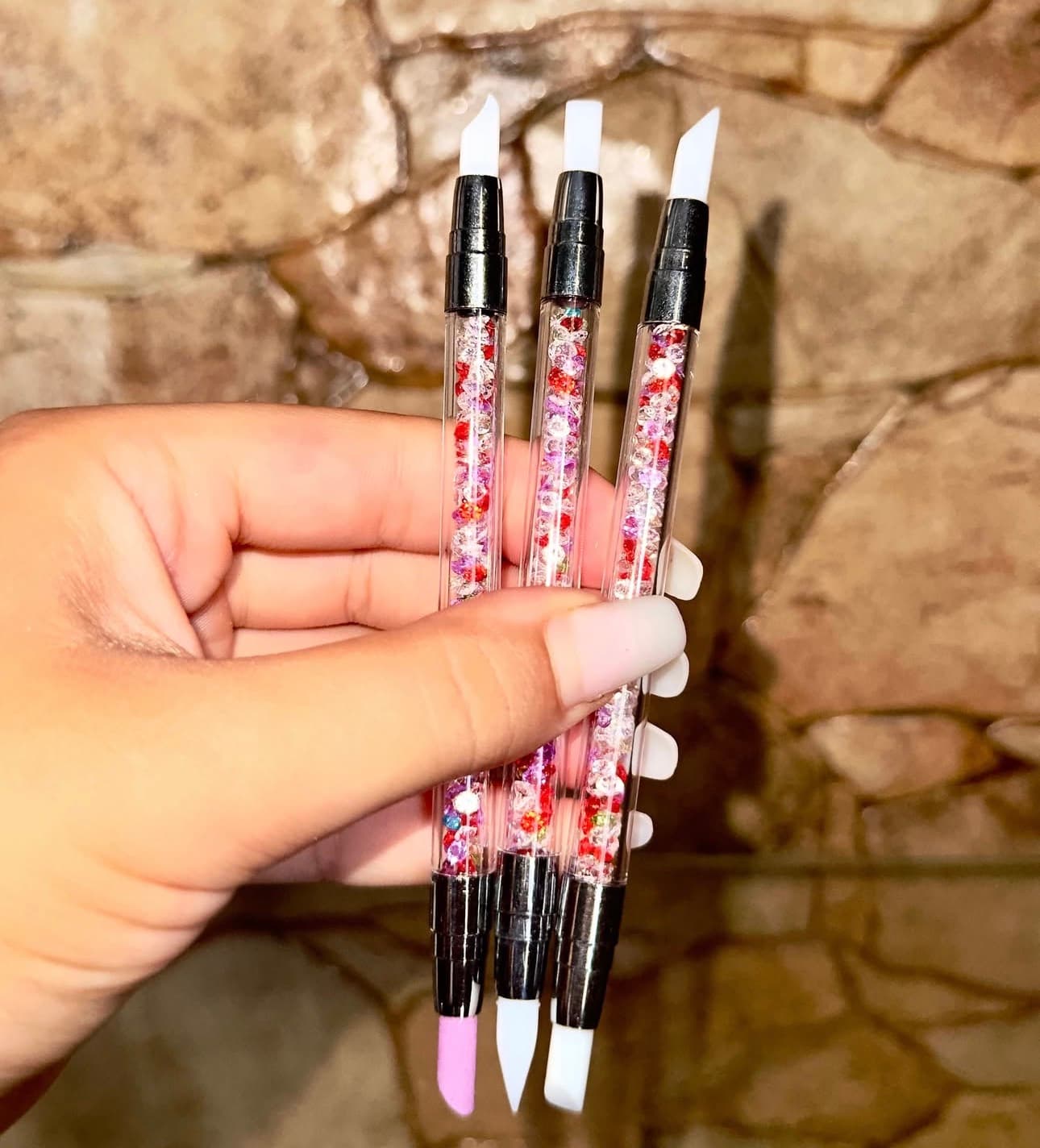 Pinceaux / Stylets en Silicone 2-en-1 pour Gel 3D & Nail Art