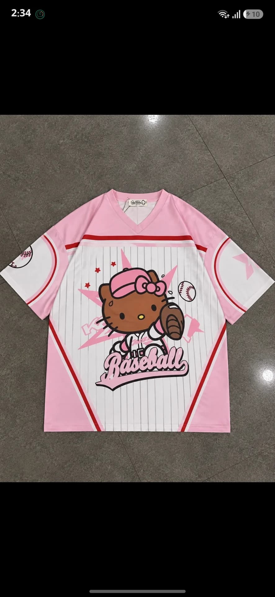 hello kitty jersey pink