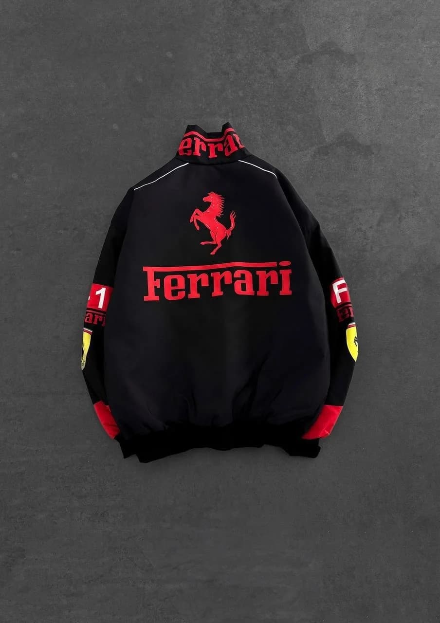 racing jacket Ferrari F1 black