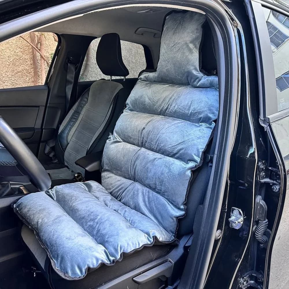 Coussin de siège auto en velours de luxe pour un confort et un soutien dorsal optimaux