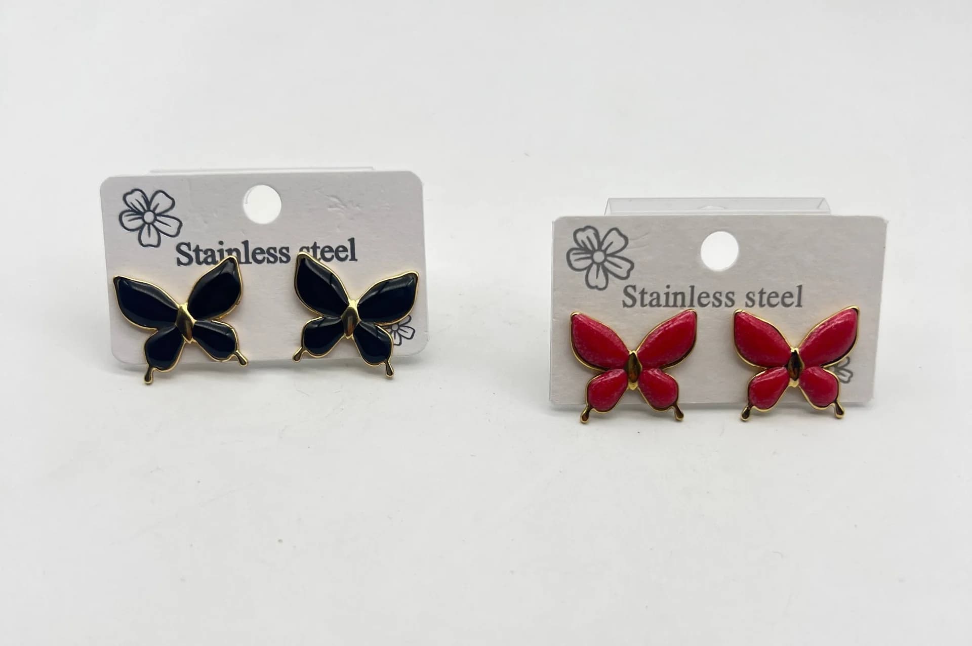 Boucles d'oreilles papillon 🦋 en acier inoxydable