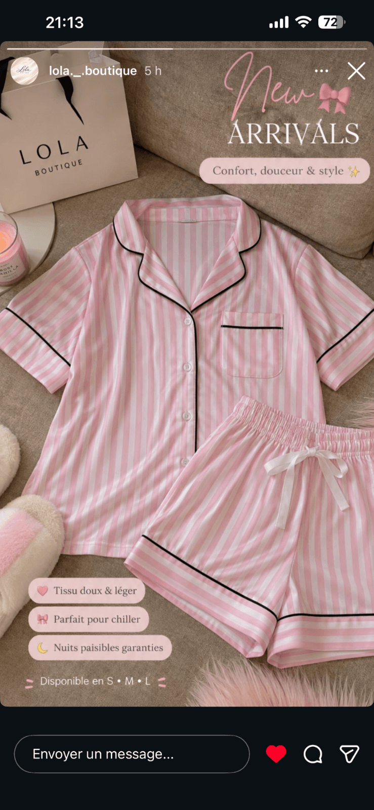 Pygama satin vectoria secret en rose
